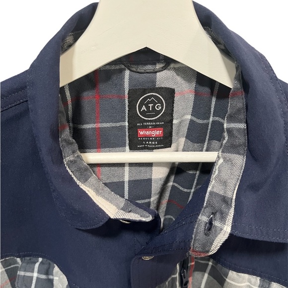 Wrangler Men's ATG Plaid Overlay Size Large - Picture 5 of 6